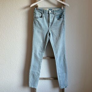 Anthropologie Pilcro & Letterpress High Rise Superscript Light Wash Jeans sz: 26